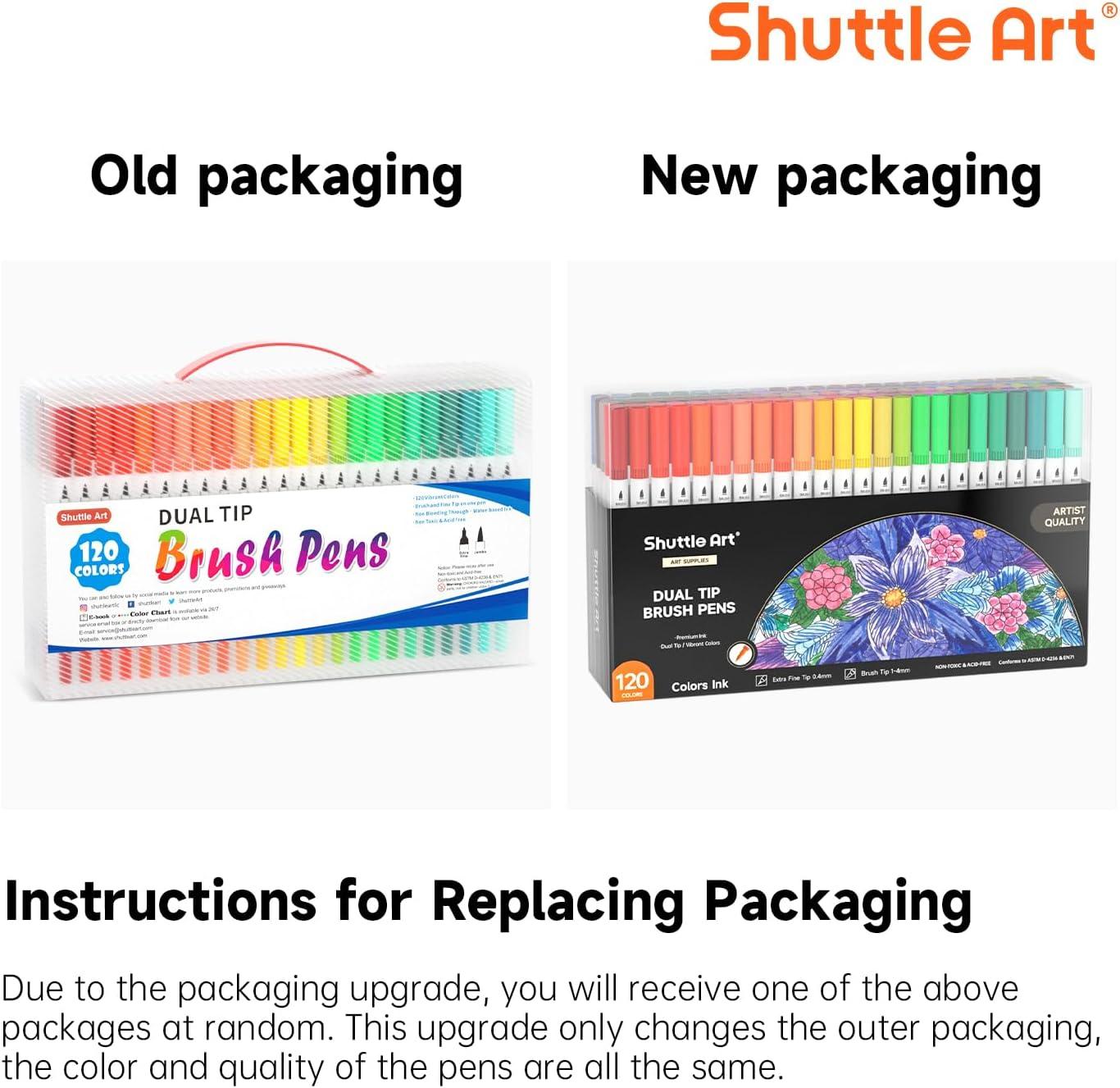 image120 Colors Dual Tip Brush Marker Pens with 1 Coloring Book Fineliner and Brush Dual Tip Markers Set Waterbased Ink Perfect for Kids Adult Artist Calligraphy Hand Lettering Journal Doodling Writing