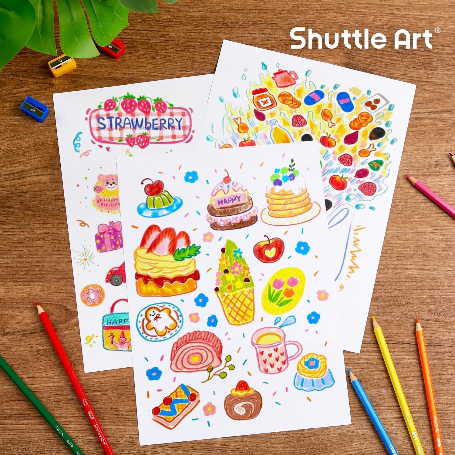 imageShuttle Art Colored Pencils Bulk 408 Pack Coloring Pencil Set Plus 20 Sharpeners 12 Assorted Colors Classroom Pack School Supplies