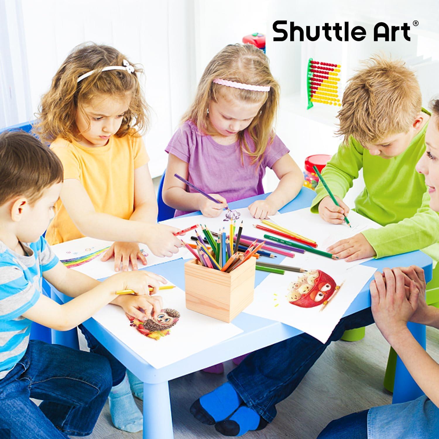 imageShuttle Art Colored Pencils Bulk 408 Pack Coloring Pencil Set Plus 20 Sharpeners 12 Assorted Colors Classroom Pack School Supplies