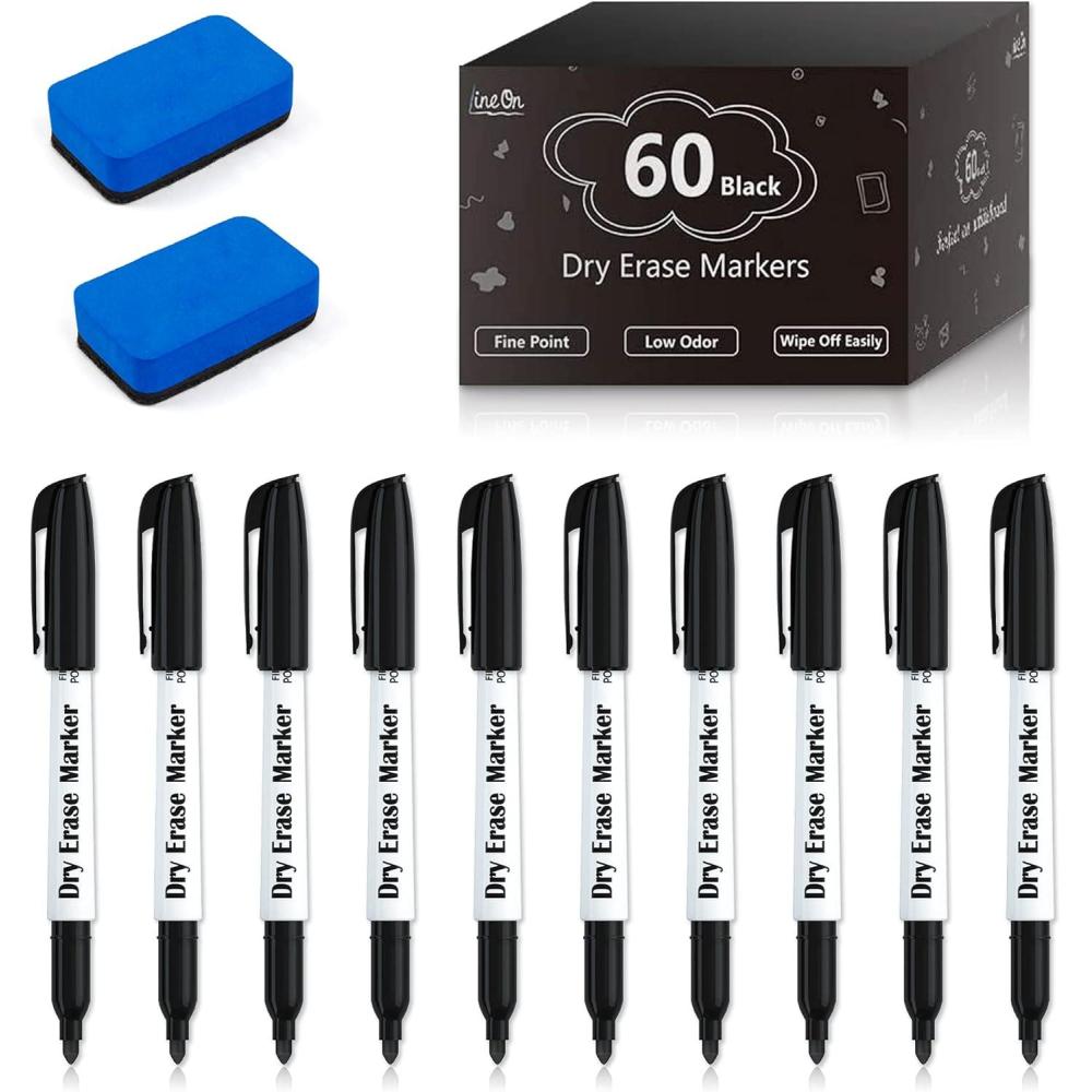 imageBlack Dry Erase Markers  Set of 60