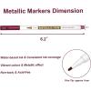 30 Pack Metallic Marker Pens, Lineon 24 Colors Fine Tip Paint Pens with 6 Stencils for DIY Craft Photo Album Rock Art Painting Card Making Glass Wood