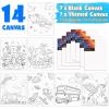 69 Pack Kids Paint Set, Shuttle Art Art Set for Kids with 30 Colors Acrylic Paint, Wood Easel, Canvas, Painting Pad, Brushes, Palette and Smock, Complete Paint Set for Boys and Girls(package may very)