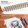 Artists Sketch Books, 9 x 12 Shuttle Art 160 Sheets of Sketch Paper pad Ideal for Drawing and School Supplies (2 Pack)(80 Sheets x2)
