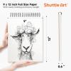 Artists Sketch Books, 9 x 12 Shuttle Art 160 Sheets of Sketch Paper pad Ideal for Drawing and School Supplies (2 Pack)(80 Sheets x2)