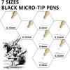 Shuttle Art 18-Pack Micro-line Pens – 11 Waterproof Archival Ink Colors in 0.3MM Felt Tip & 7 Blacks in 0.15-0.5MM For Journaling, Illustrating & Drawing