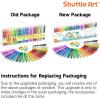 Shuttle Art 24 Colors Gel Crayons for Toddlers, Non-Toxic Crayons Set for Kids Children Coloring, Crayon-Pastel-Watercolor Effect, Ideal for Paper