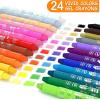 Shuttle Art 24 Colors Gel Crayons for Toddlers, Non-Toxic Crayons Set for Kids Children Coloring, Crayon-Pastel-Watercolor Effect, Ideal for Paper