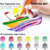 Shuttle Art Colored Pencils Bulk, 408 Pack Coloring Pencil Set Plus 20 Sharpeners, 12 Assorted Colors, Classroom Pack School Supplies