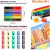 Shuttle Art Colored Pencils Bulk, 408 Pack Coloring Pencil Set Plus 20 Sharpeners, 12 Assorted Colors, Classroom Pack School Supplies