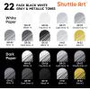 Shuttle Art Colored Pens, 22 Black White Gray & Metallic Tone Colors Cute Journal Pens 0.6mm Fine Point Colored Gel Pens for Black Paper Writing Drawing Journaling Note Taking School Office Home