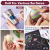 Shuttle Art Metallic Marker Pens, 24 Colors Metallic Paint Markers Fine Point for DIY Card, Calligraphy, Art and Crafting Projects, Works Great on Black Paper, Scrapbooks, Fabric, Rock.