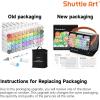 Shuttle Art Pastel Alcohol Markers Brush tip, Dual Tip Brush & Fine Tip Art Marker Set, 50 Colors plus 1 Blender Marker Pens with Case Perfect for Illustration Kids Students Adults Coloring Sketching