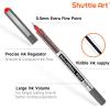 Shuttle Art RollerBall Pens, 25 Pack Red Fine Point Roller Ball Pens, 0.5mm Liquid Ink Pens for Writing Journaling Taking Notes School Office