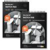 Artists Sketch Books, 9 x 12 Shuttle Art 160 Sheets of Sketch Paper pad Ideal for Drawing and School Supplies (2 Pack)(80 Sheets x2)