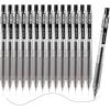 Shuttle Art Black Gel Pens, Ink Glide Series 15 Pack Retractable 0.5mm Fine Point Rollerball Gel Ink Pens Quick Drying Waterproof Smooth Writing with Comfortable Grip for Office School and home