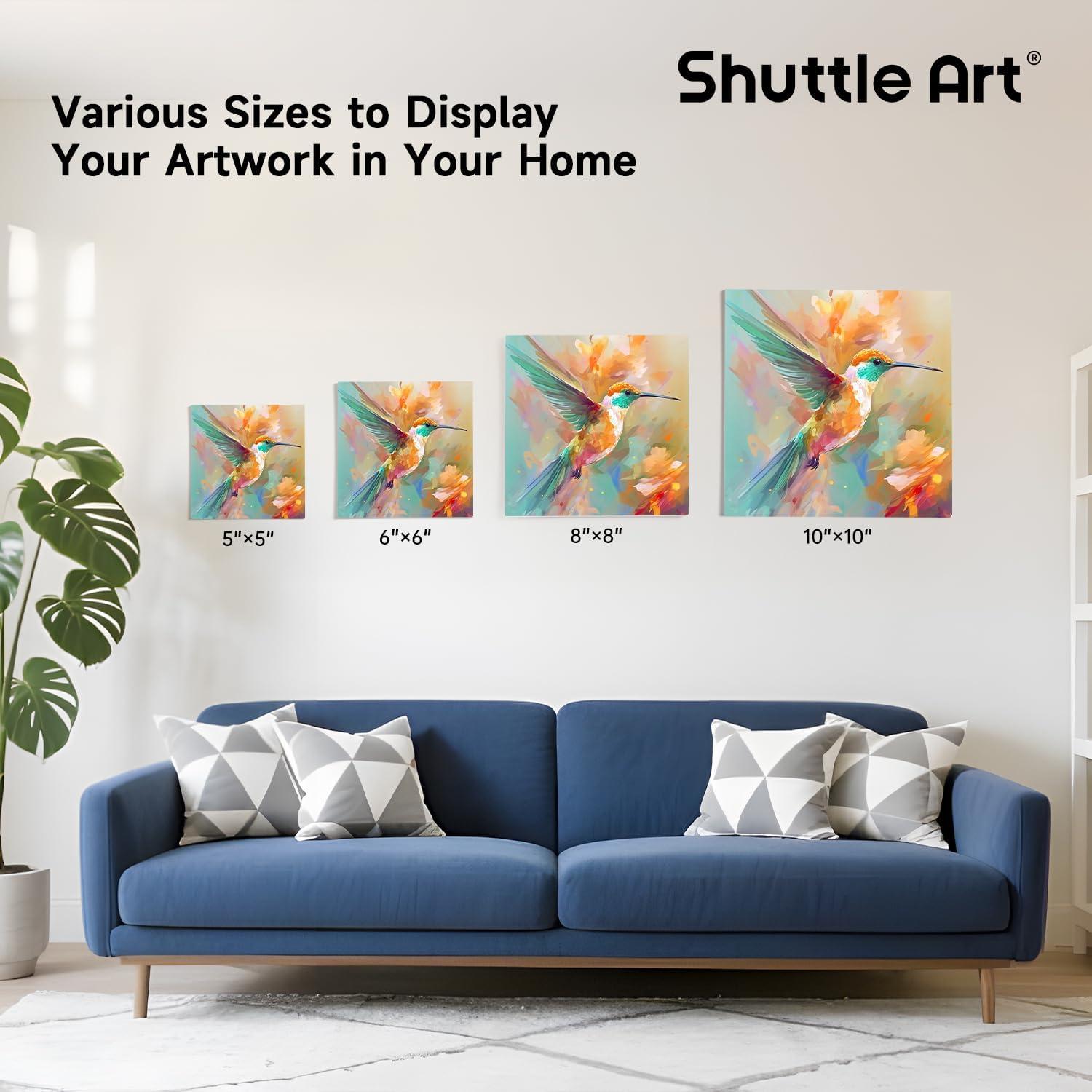 imageShuttle Art Painting Canvas Panels 36 Pack 5x7 8x10in 18 of Each 100 Cotton Primed White Canvas Boards for Painting Blank Canvases for Kids Adults ampamp Artists for Acrylic and Oil Painting52 Pack  13 of Each 5x5  6x6  8x8  10x10 inch