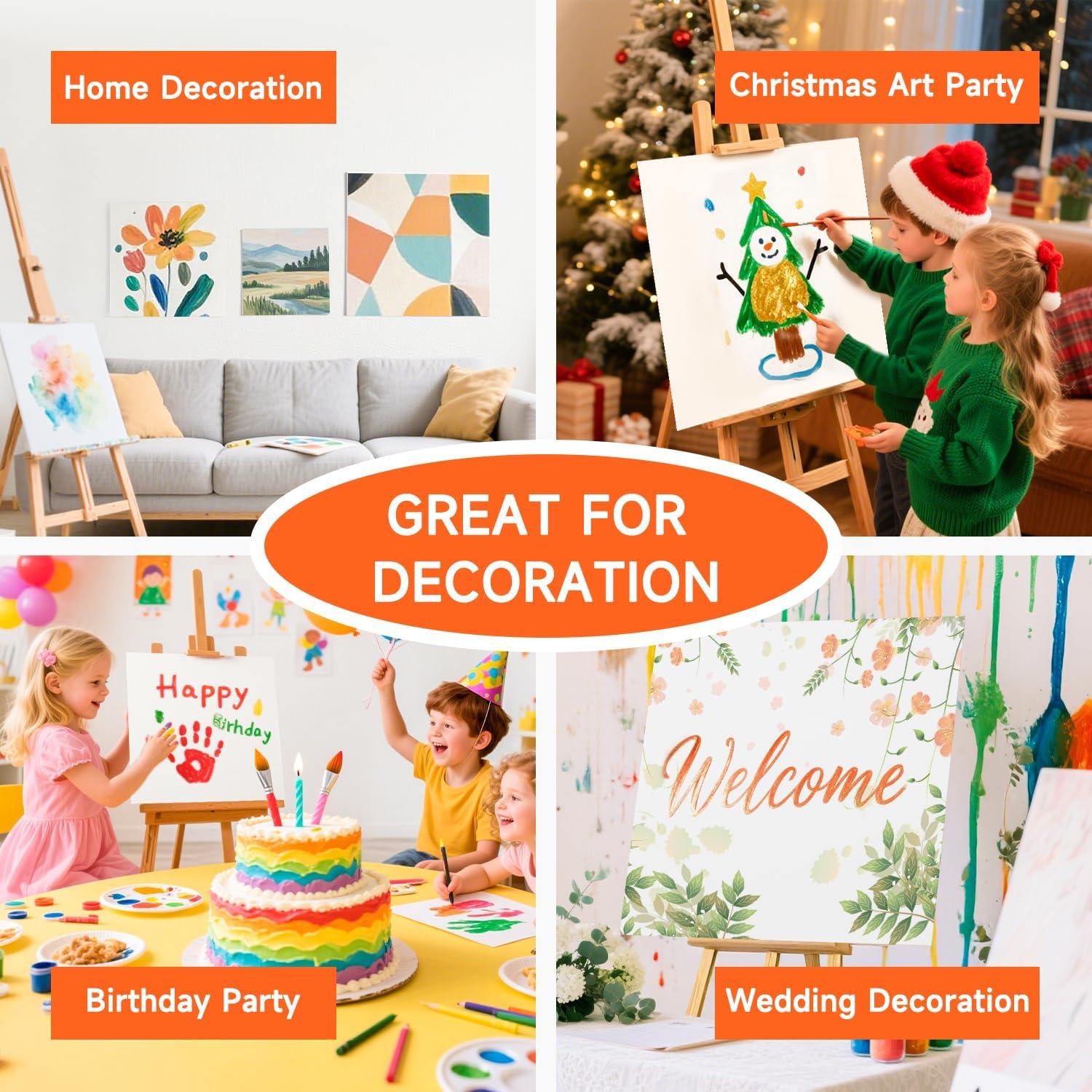 imageShuttle Art Painting Canvas Panels 36 Pack 5x7 8x10in 18 of Each 100 Cotton Primed White Canvas Boards for Painting Blank Canvases for Kids Adults ampamp Artists for Acrylic and Oil Painting52 Pack  13 of Each 5x5  6x6  8x8  10x10 inch
