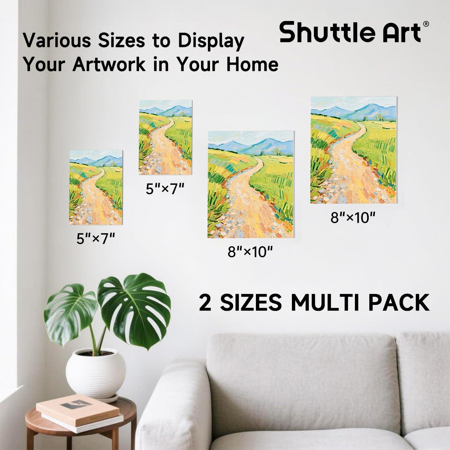 imageShuttle Art Painting Canvas Panels 36 Pack 5x7 8x10in 18 of Each 100 Cotton Primed White Canvas Boards for Painting Blank Canvases for Kids Adults ampamp Artists for Acrylic and Oil Painting36 Pack  18 of Each 5x7  8x10 inch