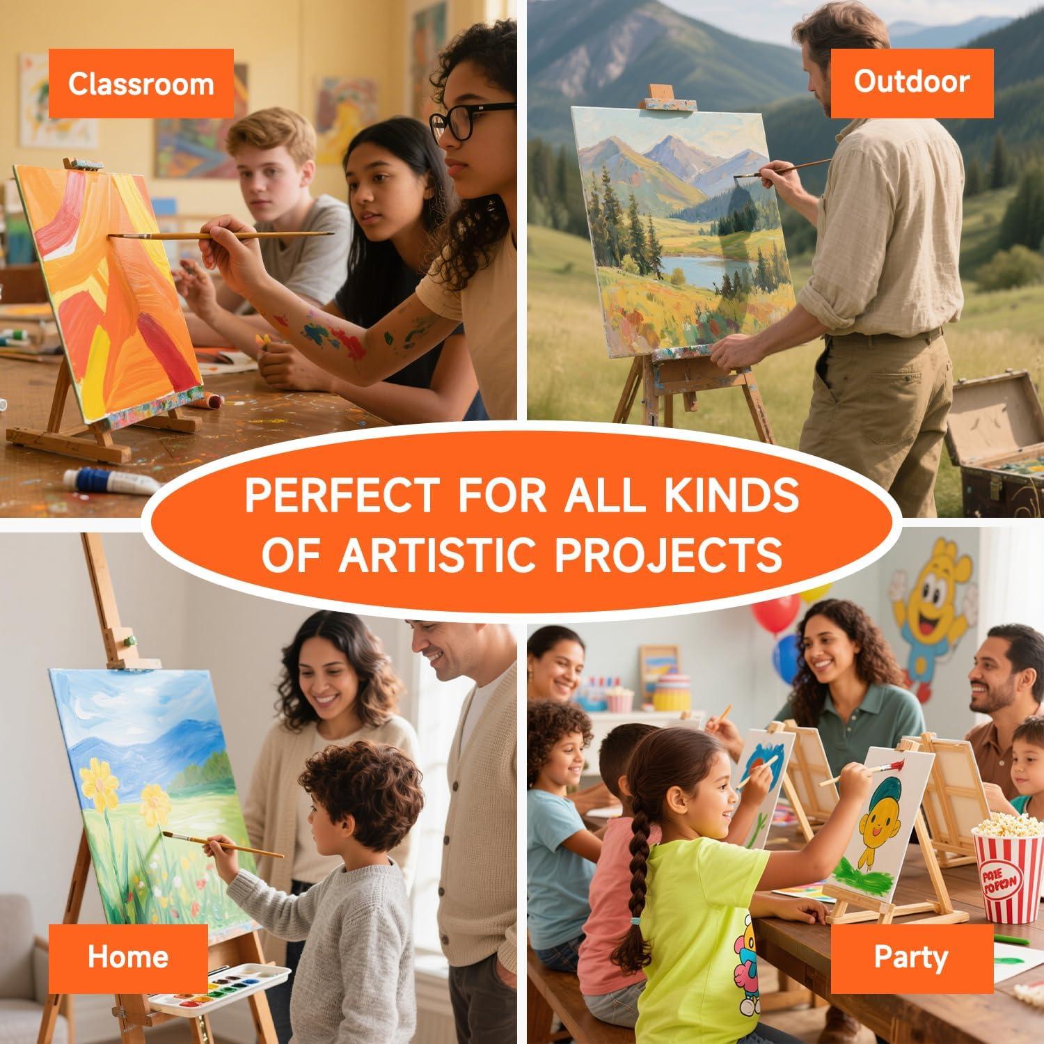 imageShuttle Art Painting Canvas Panels 36 Pack 5x7 8x10in 18 of Each 100 Cotton Primed White Canvas Boards for Painting Blank Canvases for Kids Adults ampamp Artists for Acrylic and Oil Painting36 Pack  18 of Each 5x7  8x10 inch