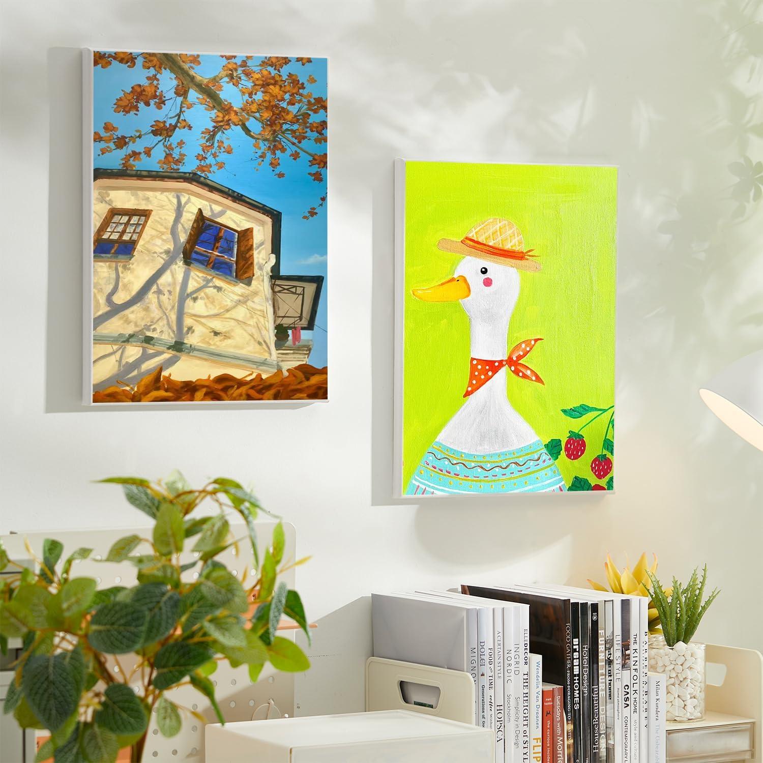 imageShuttle Art Stretched Canvas 12 Pack 11 x 14 Inch Canvases for Painting 100 Cotton Primed White Premium Painting Canvas for Beginners and Artists for Acrylic Oil Acrylic Pouring Painting12 Pack 11x14