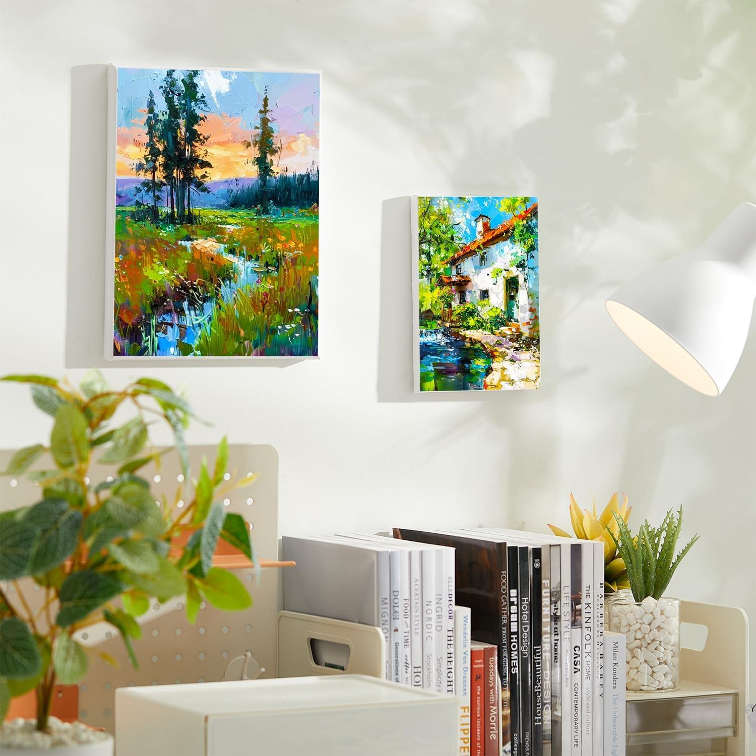 imageShuttle Art Stretched Canvas 12 Pack 11 x 14 Inch Canvases for Painting 100 Cotton Primed White Premium Painting Canvas for Beginners and Artists for Acrylic Oil Acrylic Pouring Painting20 Multi Pack5x7  8x10
