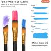 Shuttle Art Artist Paint Brush Set,18 Pcs Different Shapes & Sizes Paint Brushes Bonus Palette Knife & Sponge for Acrylic, Watercolor, Oil and Gouache Painting with Standable Organizing Case