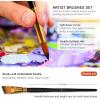Shuttle Art Artist Paint Brush Set,18 Pcs Different Shapes & Sizes Paint Brushes Bonus Palette Knife & Sponge for Acrylic, Watercolor, Oil and Gouache Painting with Standable Organizing Case