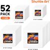 Shuttle Art Painting Canvas Panels, 36 Pack, 5×7, 8x10in (18 of Each), 100% Cotton, Primed White Canvas Boards for Painting, Blank Canvases for Kids, Adults & Artists for Acrylic and Oil Painting(52 Pack – 13 of Each 5×5  6×6  8×8  10×10 inch)
