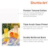 Shuttle Art Painting Canvas Panels, 36 Pack, 5×7, 8x10in (18 of Each), 100% Cotton, Primed White Canvas Boards for Painting, Blank Canvases for Kids, Adults & Artists for Acrylic and Oil Painting(36 Pack – 18 of Each 5×7  8×10 inch)