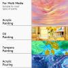 Shuttle Art Stretched Canvas, 12 Pack 11 x 14 Inch Canvases for Painting, 100% Cotton, Primed White, Premium Painting Canvas for Beginners and Artists for Acrylic, Oil, Acrylic Pouring Painting(12 Pack 11×14″)