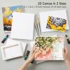 Shuttle Art Stretched Canvas, 12 Pack 11 x 14 Inch Canvases for Painting, 100% Cotton, Primed White, Premium Painting Canvas for Beginners and Artists for Acrylic, Oil, Acrylic Pouring Painting(20 Multi Pack-5×7″  8×10″)