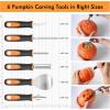 25 PCS Halloween Pumpkin Carving Kit, Shuttle Art 15 PCS Professional Premium Quality Stainless Steel Pumpkin Carving Tools with 10 Pumpkin Stencils Carrying Case for Kids Adults Sculpting and Carving