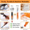 25 PCS Halloween Pumpkin Carving Kit, Shuttle Art 15 PCS Professional Premium Quality Stainless Steel Pumpkin Carving Tools with 10 Pumpkin Stencils Carrying Case for Kids Adults Sculpting and Carving