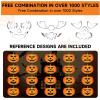 Shuttle Art 29PCS Halloween Pumpkin Carving Kit, 22 PCS Stainless Steel Pumpkin Carving Stencils with 4 Electronic Candles & 3 Carving Tools, Easy Safe Fun and Durable for Kids Adults Pumpkin Carving