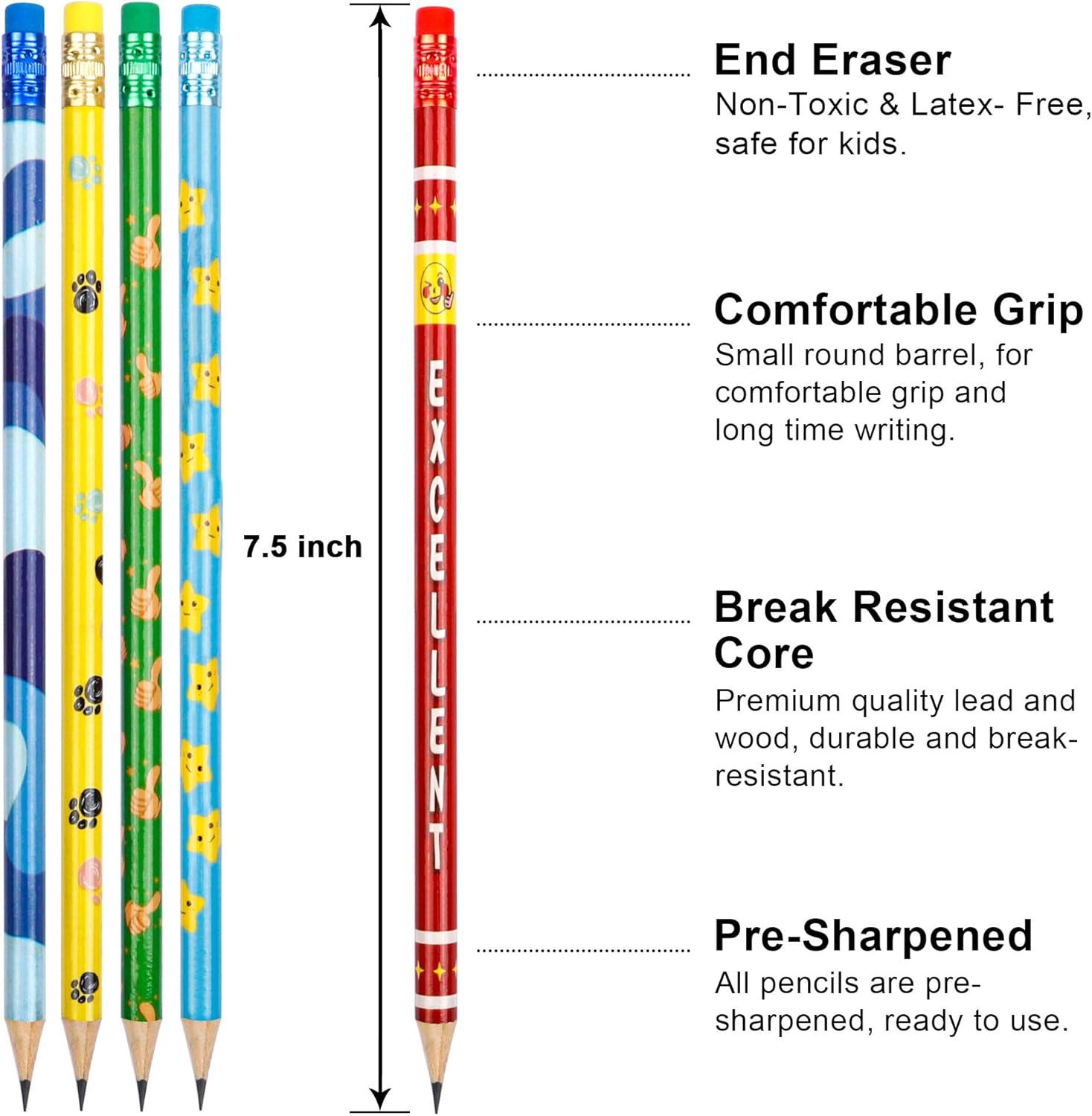 imageShuttle Art Assorted Colorful Pencils 180 Pack Kids Pencil Bulk with 12 Designs 2 HB Presharpened Awards and Incentive Pencils for Kids School Home Party easter pencils bulk