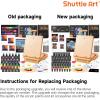 65 Pack Acrylic Paint Set, Shuttle Art Acrylic Painting Set with Wooden Easel, 30 Colors Acrylic Paint, Painting Canvas, Paint Brushes, Palettes, Art Painting Supplies for Kids Adults Beginner Artists