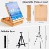 Shuttle Art 170 Pcs Artist Painting Set, Deluxe Art Set with Paint, Aluminum and Wooden Easels, Canvas, Paper Pads, Brushes and Other Art Supplies, Complete Painting Kit for Adults, Kids and Artists