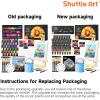 Shuttle Art 54 Pack Acrylic Paint Set, Acrylic Painting Set with 30 Colors Acrylic Paint, Wooden Easel, Painting Canvas, Paint Brushes, Palette, Art Painting Supplies for Kids Adults Beginner Artists