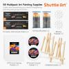 Shuttle Art 69 Pack Acrylic Paint Set, Painting Set with 2 Pack of 15 Colors Acrylic Paint, 3 Sets of Wooden Easels, Canvas, Brushes & Palettes, Art Painting Supplies for Kids Adults Beginner(58 Pack)