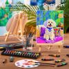 Shuttle Art 69 Pack Acrylic Paint Set, Painting Set with 2 Pack of 15 Colors Acrylic Paint, 3 Sets of Wooden Easels, Canvas, Brushes & Palettes, Art Painting Supplies for Kids Adults Beginner(58 Pack)