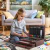 Shuttle Art Deluxe Gift Art Kit, 202-Piece Wooden Art Supplies Set with 4 Drawing Pads, Canvases, Coloring Sheets, Acrylic Paint, Crayons, Oil Pastels, Colored Pencils for Kids(Cherry)