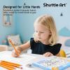 Shuttle Art Jumbo Pencils – 18 Pack Triangle Pre sharpened Pencils #2 HB with Top Erasers & Sharpener, for kids Ages 4-8, Kindergarten School Supplies, Ideal for Home, Classroom