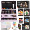 Shuttle Art Deluxe Gift Art Kit, 202-Piece Wooden Art Supplies Set with 4 Drawing Pads, Canvases, Coloring Sheets, Acrylic Paint, Crayons, Oil Pastels, Colored Pencils for Kids(Purple)