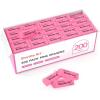 Shuttle Art Pink Erasers, 200 Pack Bulk for School, Office, Latex-Free Soft Erasers for Kids, Teachers as School Supplies(Pink200)