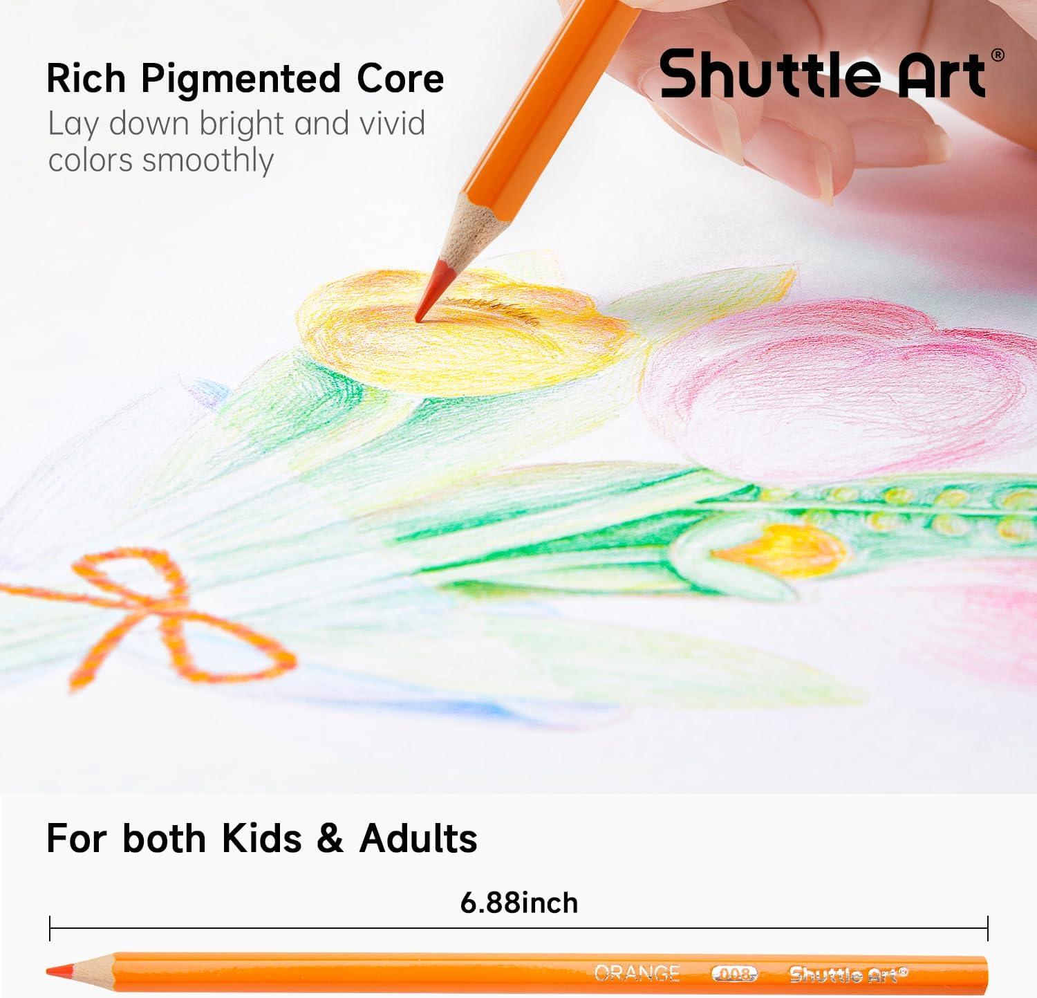 imageShuttle Art 504 Colored Pencils Bulk 12 Vibrant Colors Pack of 42 Presharpened Coloring Pencils Wood Colored Pencil for Kids Teachers Classroom Essentials Back to School Supplies720