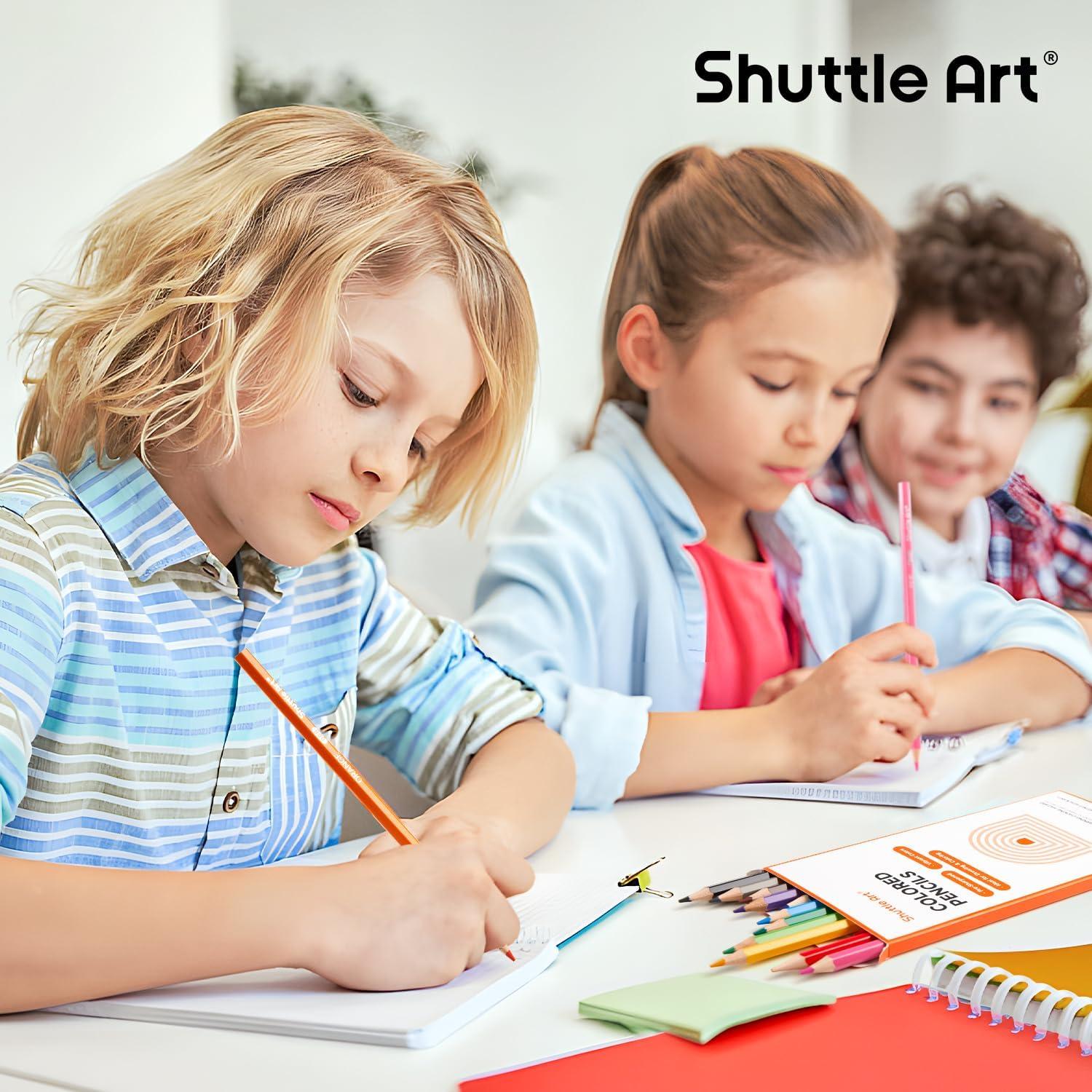 imageShuttle Art 504 Colored Pencils Bulk 12 Vibrant Colors Pack of 42 Presharpened Coloring Pencils Wood Colored Pencil for Kids Teachers Classroom Essentials Back to School Supplies720