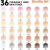 Shuttle Art 36 Colored Pencils, Botanical Themed Colored Pencils for Adult, Soft Core Color Pencils, Coloring Pencils for Adults Kids Artists Beginners Drawing Coloring Sketching(36 Skin Tone)