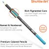Shuttle Art 36 Colored Pencils, Botanical Themed Colored Pencils for Adult, Soft Core Color Pencils, Coloring Pencils for Adults Kids Artists Beginners Drawing Coloring Sketching(36 Seascape Themed)