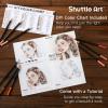 Shuttle Art 36 Colored Pencils, Botanical Themed Colored Pencils for Adult, Soft Core Color Pencils, Coloring Pencils for Adults Kids Artists Beginners Drawing Coloring Sketching(36 Skin Tone)