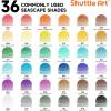 Shuttle Art 36 Colored Pencils, Botanical Themed Colored Pencils for Adult, Soft Core Color Pencils, Coloring Pencils for Adults Kids Artists Beginners Drawing Coloring Sketching(36 Seascape Themed)